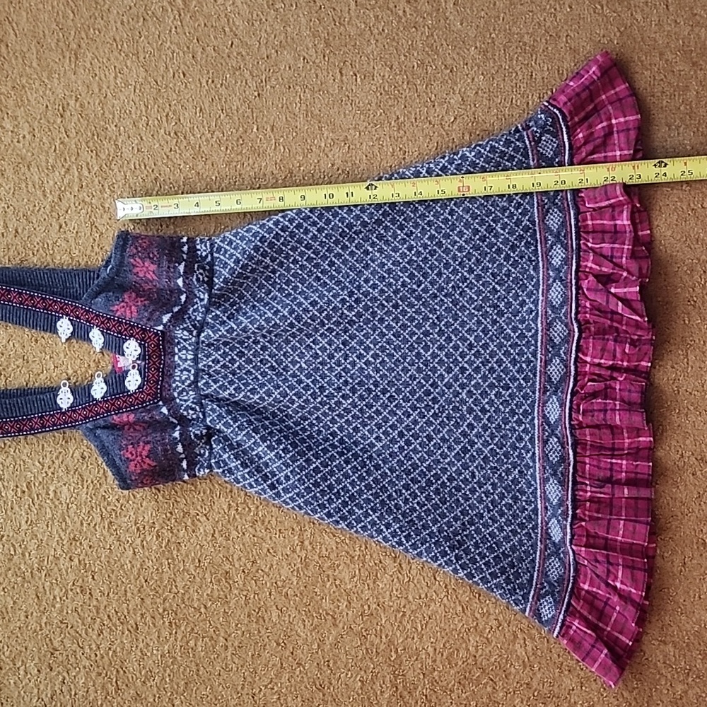 Free People Grey and Burgundy Wool Nylon Casual Dress, XS - Picture 7 of 12